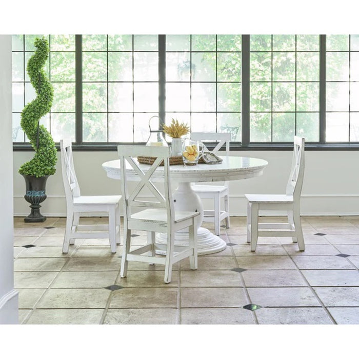 Elements International Britton Mary Dining Table in White - Faith Furniture (Manhattan, KS)