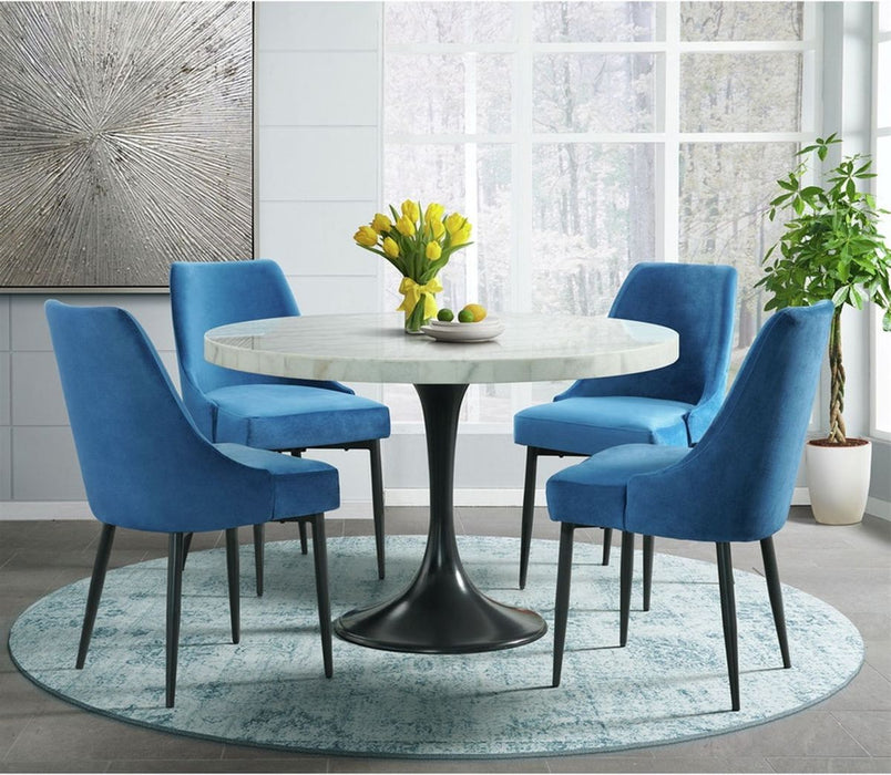 Elements International Celeste Round Dining with Black Base - Faith Furniture (Manhattan, KS)