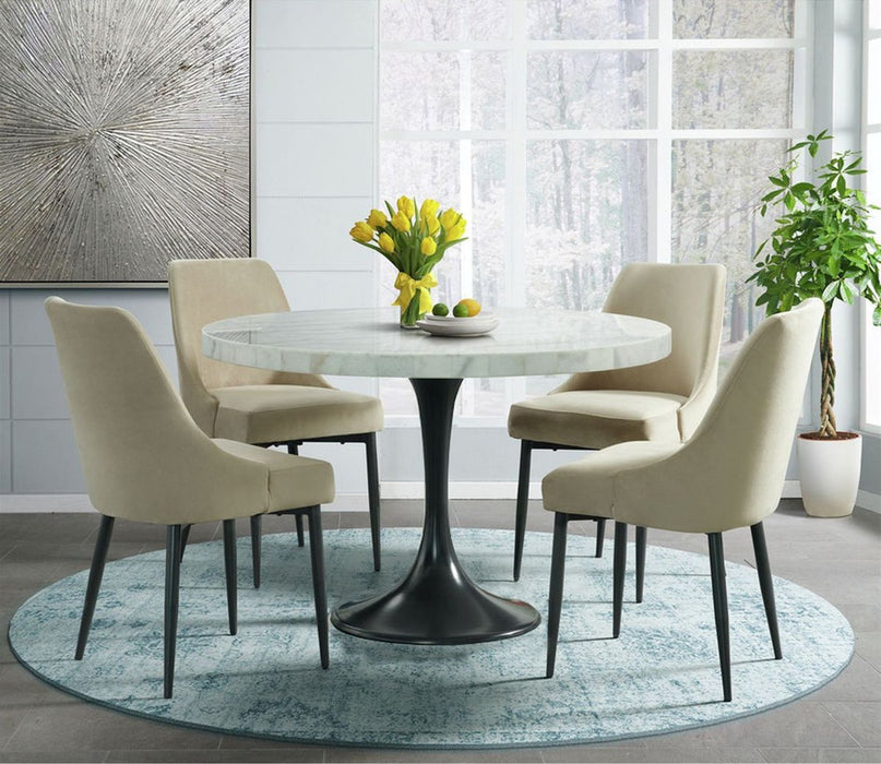 Elements International Celeste Round Dining with Black Base - Faith Furniture (Manhattan, KS)