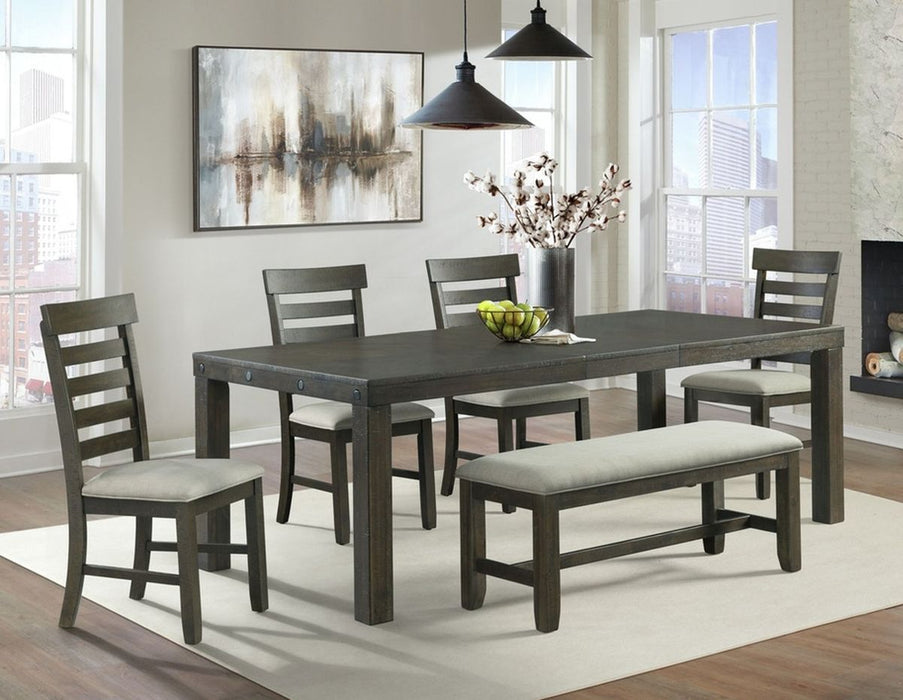 Elements International Colorado Dining Table in Charcoal - Faith Furniture (Manhattan, KS)