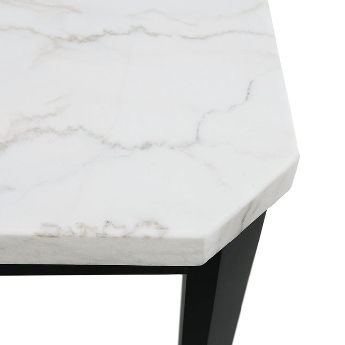 Elements International Francesca Counter Height Dining Table in White and Black - Faith Furniture (Manhattan, KS)