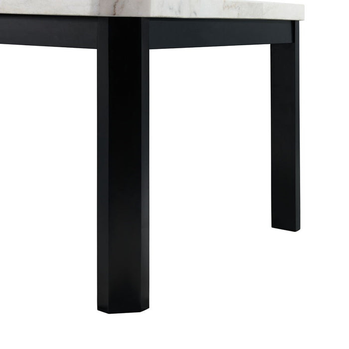 Elements International Francesca Counter Height Dining Table in White and Black - Faith Furniture (Manhattan, KS)