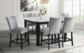 Elements International Francesca Counter Height Dining Table in White and Black - Faith Furniture (Manhattan, KS)