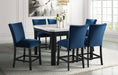 Elements International Francesca Counter Height Dining Table in White and Black - Faith Furniture (Manhattan, KS)