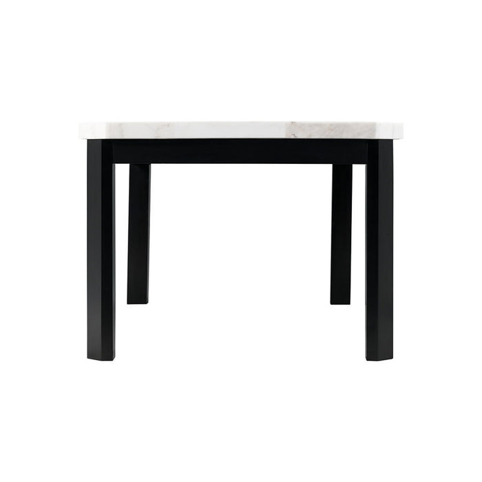 Elements International Francesca Rectangular Dining Table in White and Black - Faith Furniture (Manhattan, KS)