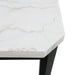 Elements International Francesca Rectangular Dining Table in White and Black - Faith Furniture (Manhattan, KS)