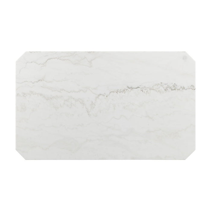 Elements International Francesca Rectangular Dining Table in White and Black - Faith Furniture (Manhattan, KS)