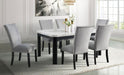 Elements International Francesca Rectangular Dining Table in White and Black - Faith Furniture (Manhattan, KS)