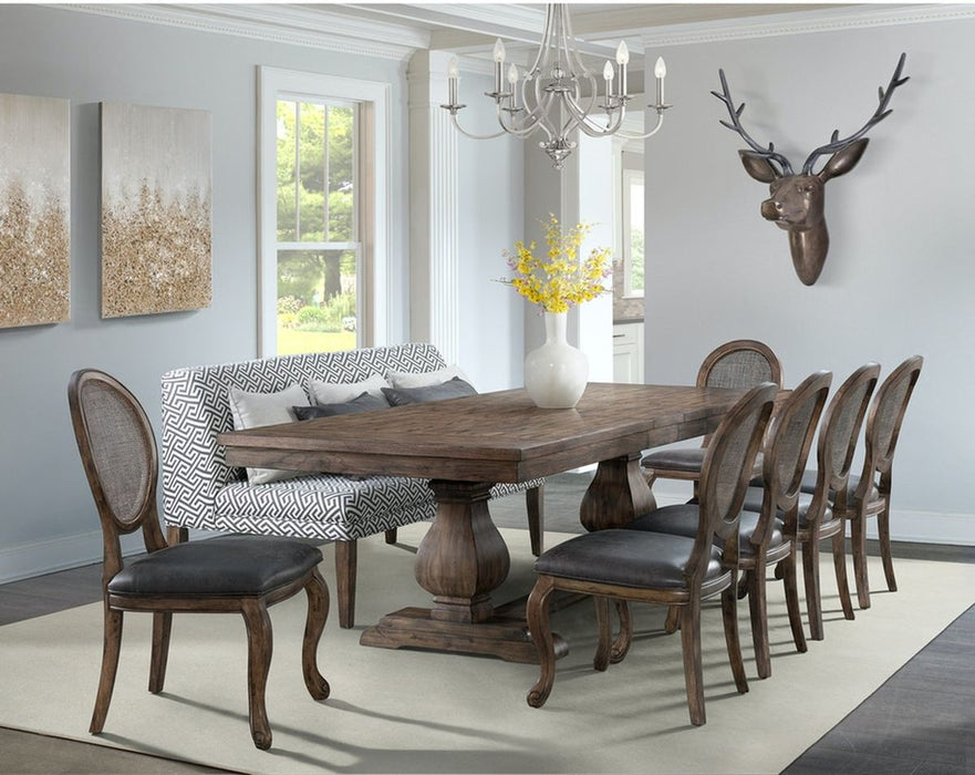 Elements International Gramercy Rectangular Dining Table in Brown DGC500DTC - Faith Furniture (Manhattan, KS)