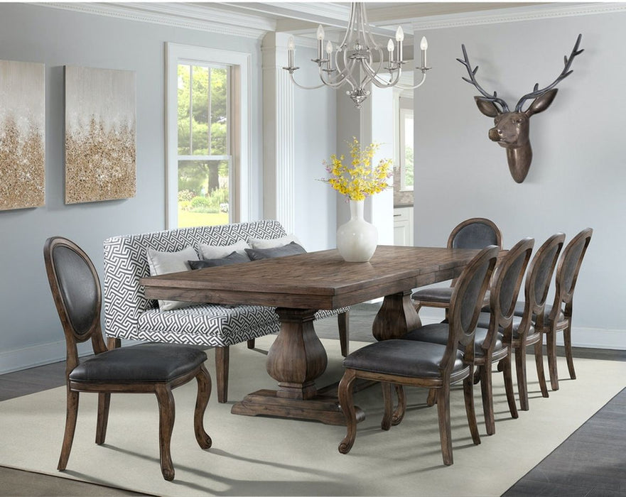 Elements International Gramercy Rectangular Dining Table in Brown DGC500DTC - Faith Furniture (Manhattan, KS)