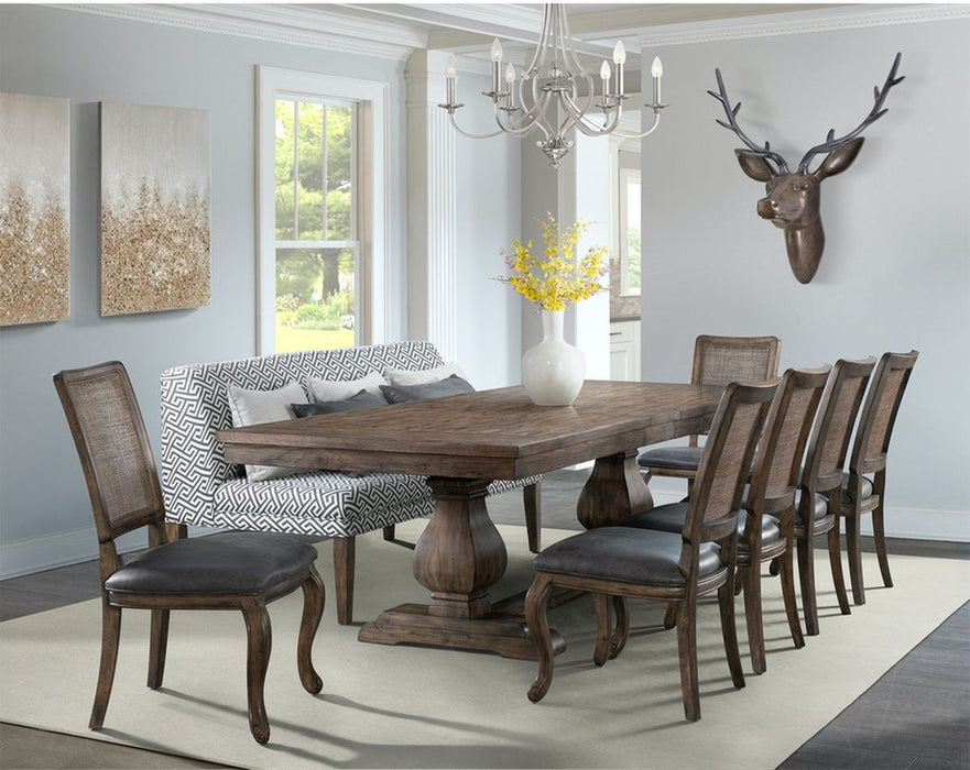 Elements International Gramercy Rectangular Dining Table in Brown DGC500DTC - Faith Furniture (Manhattan, KS)