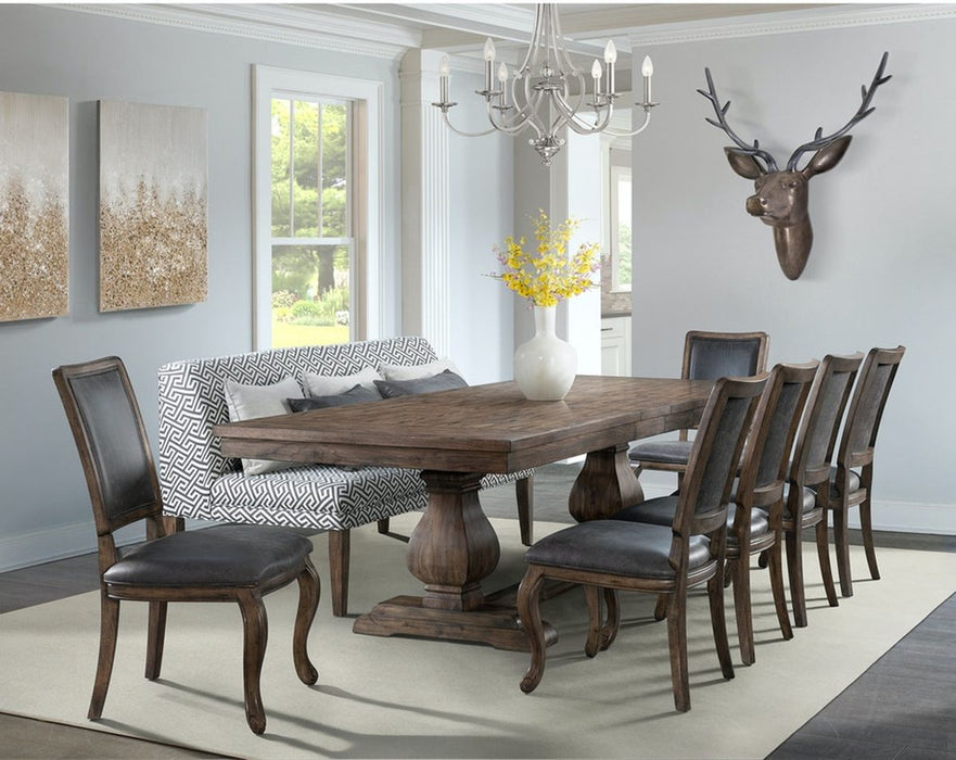 Elements International Gramercy Rectangular Dining Table in Brown DGC500DTC - Faith Furniture (Manhattan, KS)