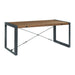 Elements International Industrial Dining Table in Gunmetal and Brown - Faith Furniture (Manhattan, KS)