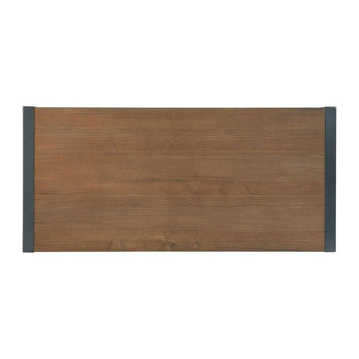 Elements International Industrial Dining Table in Gunmetal and Brown - Faith Furniture (Manhattan, KS)