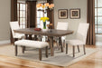 Elements International Jax Rectangular Dining Table in Smokey WalnutC - Faith Furniture (Manhattan, KS)