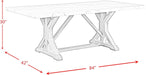 Elements International Lakeview Rectangular Dining Table in Natural CDLW100DTC - Faith Furniture (Manhattan, KS)