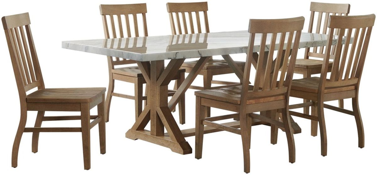 Elements International Lakeview Rectangular Dining Table in Natural CDLW100DTC - Faith Furniture (Manhattan, KS)