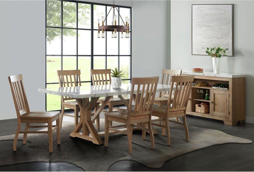 Elements International Lakeview Rectangular Dining Table in Natural CDLW100DTC - Faith Furniture (Manhattan, KS)