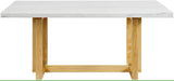 Elements International Morris Dining Table with Marble Top in Natural - Faith Furniture (Manhattan, KS)