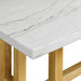 Elements International Morris Dining Table with Marble Top in Natural - Faith Furniture (Manhattan, KS)