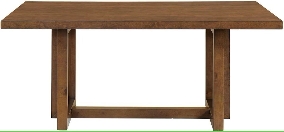 Elements International Morris Dining Table with Wood Top in Espresso - Faith Furniture (Manhattan, KS)