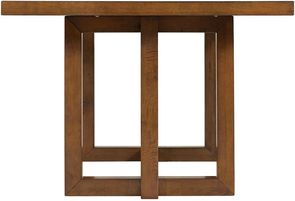 Elements International Morris Dining Table with Wood Top in Espresso - Faith Furniture (Manhattan, KS)