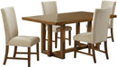Elements International Morris Dining Table with Wood Top in Espresso - Faith Furniture (Manhattan, KS)