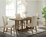 Elements International Morris Dining Table with Wood Top in Espresso - Faith Furniture (Manhattan, KS)