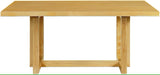 Elements International Morris Dining Table with Wood Top in Natural - Faith Furniture (Manhattan, KS)
