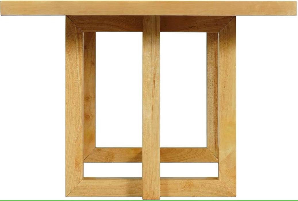 Elements International Morris Dining Table with Wood Top in Natural - Faith Furniture (Manhattan, KS)