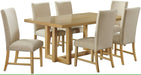 Elements International Morris Dining Table with Wood Top in Natural - Faith Furniture (Manhattan, KS)