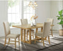 Elements International Morris Dining Table with Wood Top in Natural - Faith Furniture (Manhattan, KS)