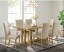 Elements International Morris Dining Table with Wood Top in Natural - Faith Furniture (Manhattan, KS)