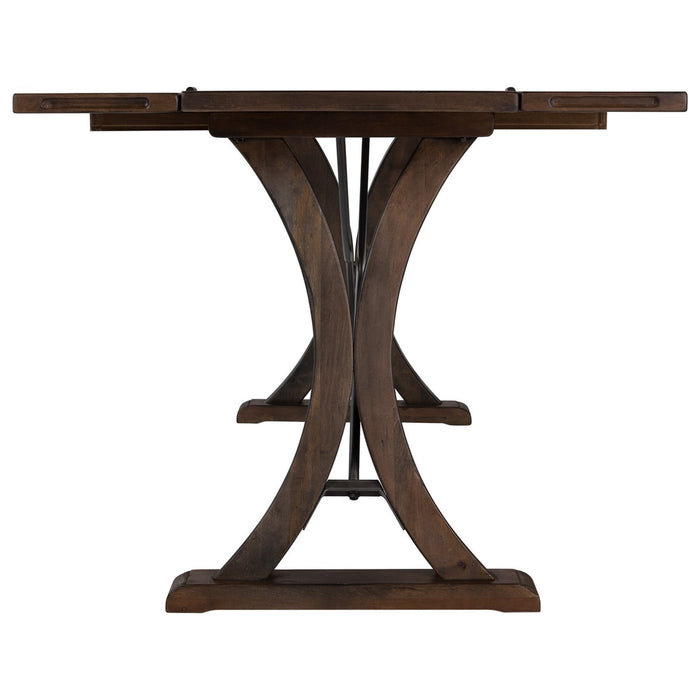 Elements International New Bedford Dining Table in Dark Brown - Faith Furniture (Manhattan, KS)