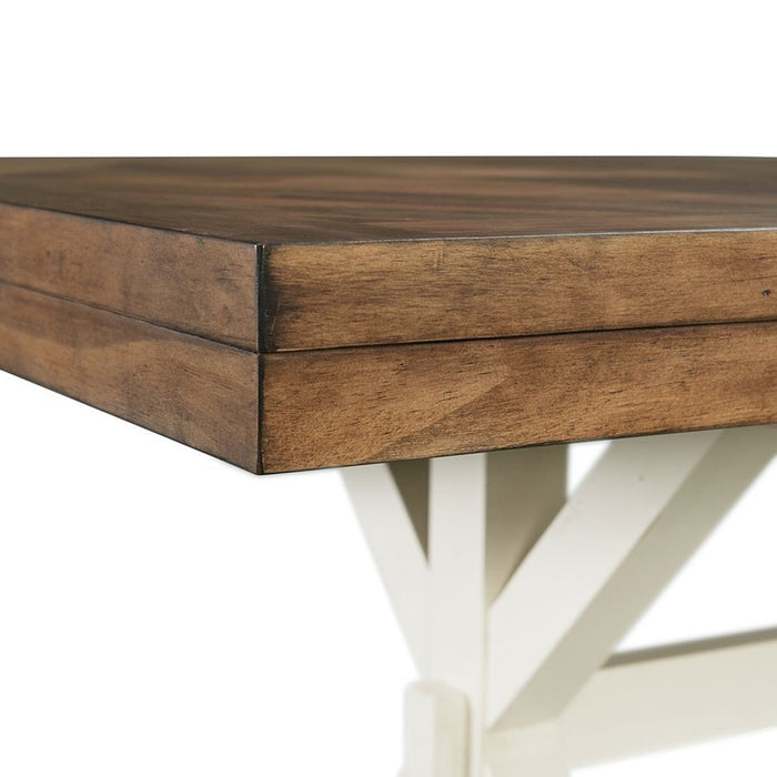Elements International Park Creek Rectangular Dining Table in Two-Tone - Faith Furniture (Manhattan, KS)