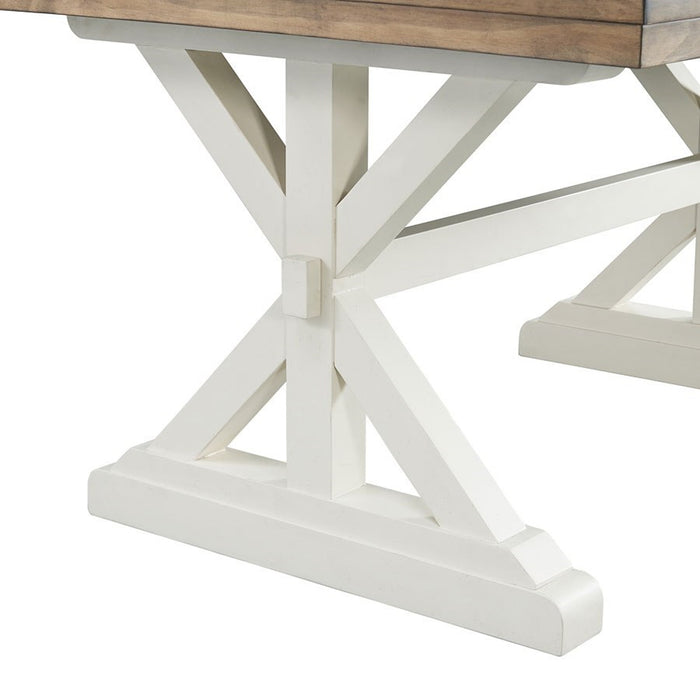 Elements International Park Creek Rectangular Dining Table in Two-Tone - Faith Furniture (Manhattan, KS)