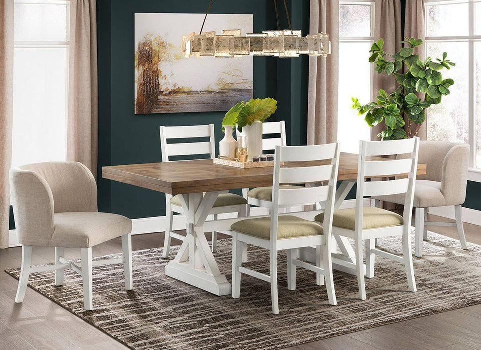 Elements International Park Creek Rectangular Dining Table in Two-Tone - Faith Furniture (Manhattan, KS)
