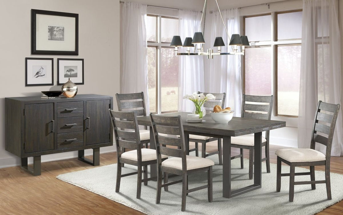 Elements International Sawyer Rectangular Dining Table in Smokey Dark Ash - Faith Furniture (Manhattan, KS)