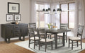 Elements International Sawyer Rectangular Dining Table in Smokey Dark Ash - Faith Furniture (Manhattan, KS)