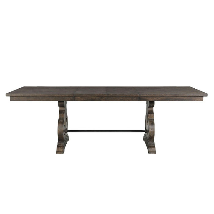 Elements International Stone Counter Height Dining Table in Dark AshC - Faith Furniture (Manhattan, KS)