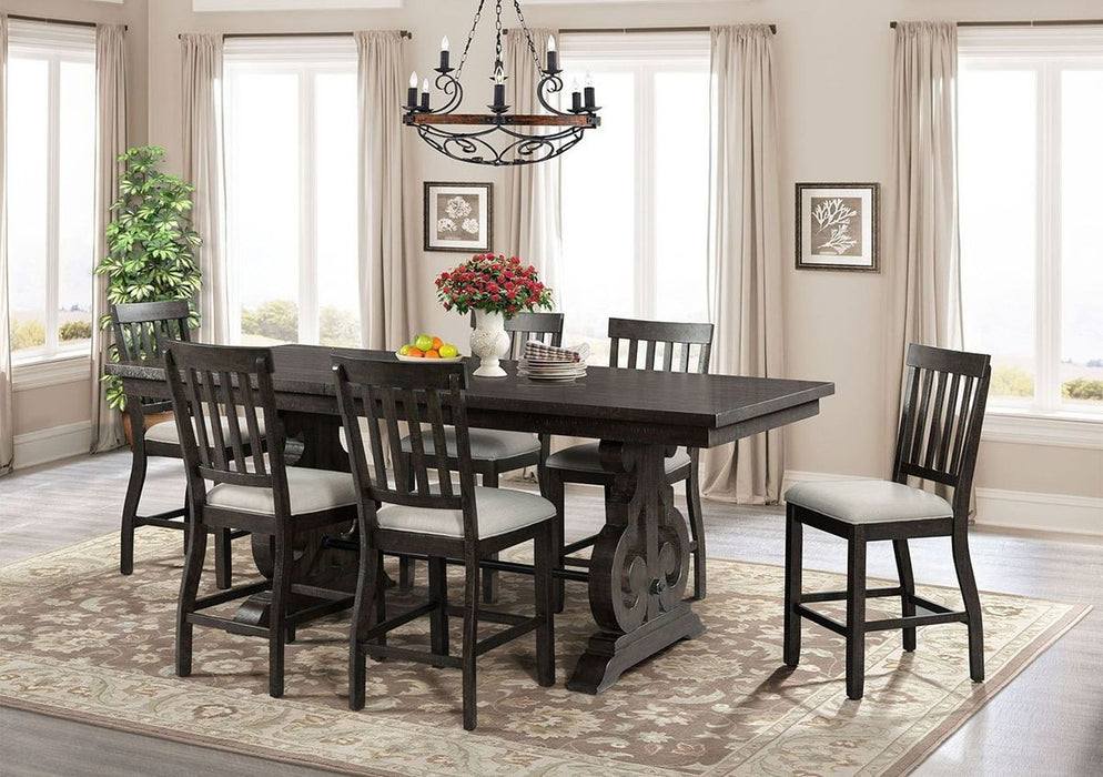 Elements International Stone Counter Height Dining Table in Dark AshC - Faith Furniture (Manhattan, KS)