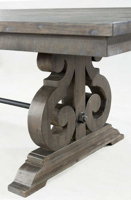 Elements International Stone Dining Table in Dark Ash - Faith Furniture (Manhattan, KS)