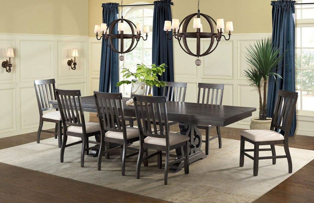 Elements International Stone Dining Table in Dark Ash - Faith Furniture (Manhattan, KS)