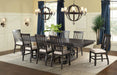 Elements International Stone Dining Table in Dark Ash - Faith Furniture (Manhattan, KS)