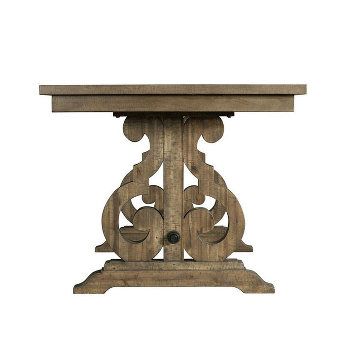 Elements International Stone Dining Table in Grey - Faith Furniture (Manhattan, KS)