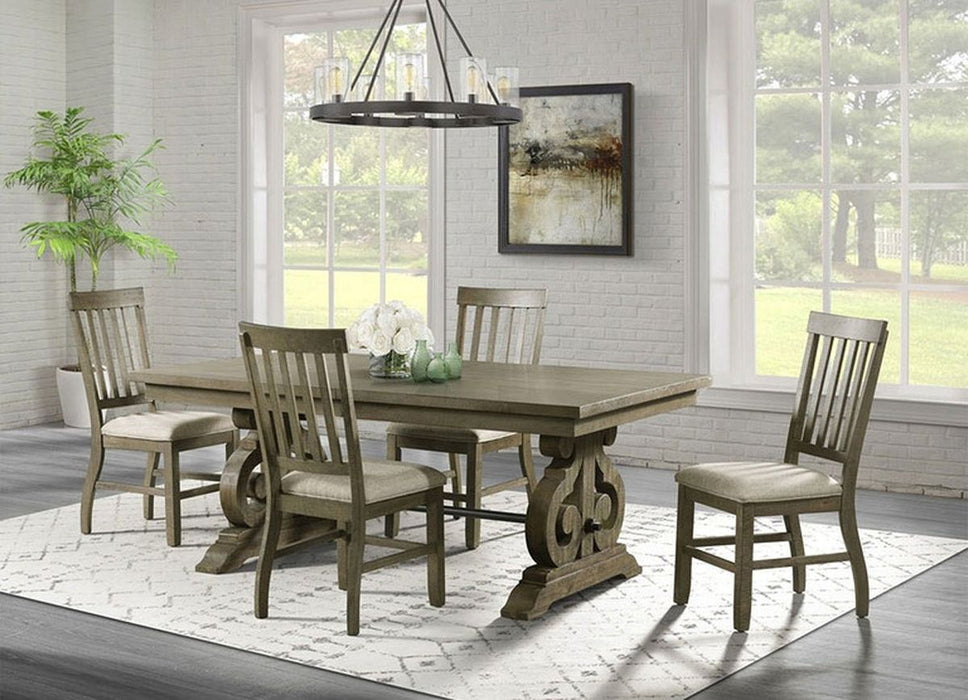 Elements International Stone Dining Table in Grey - Faith Furniture (Manhattan, KS)