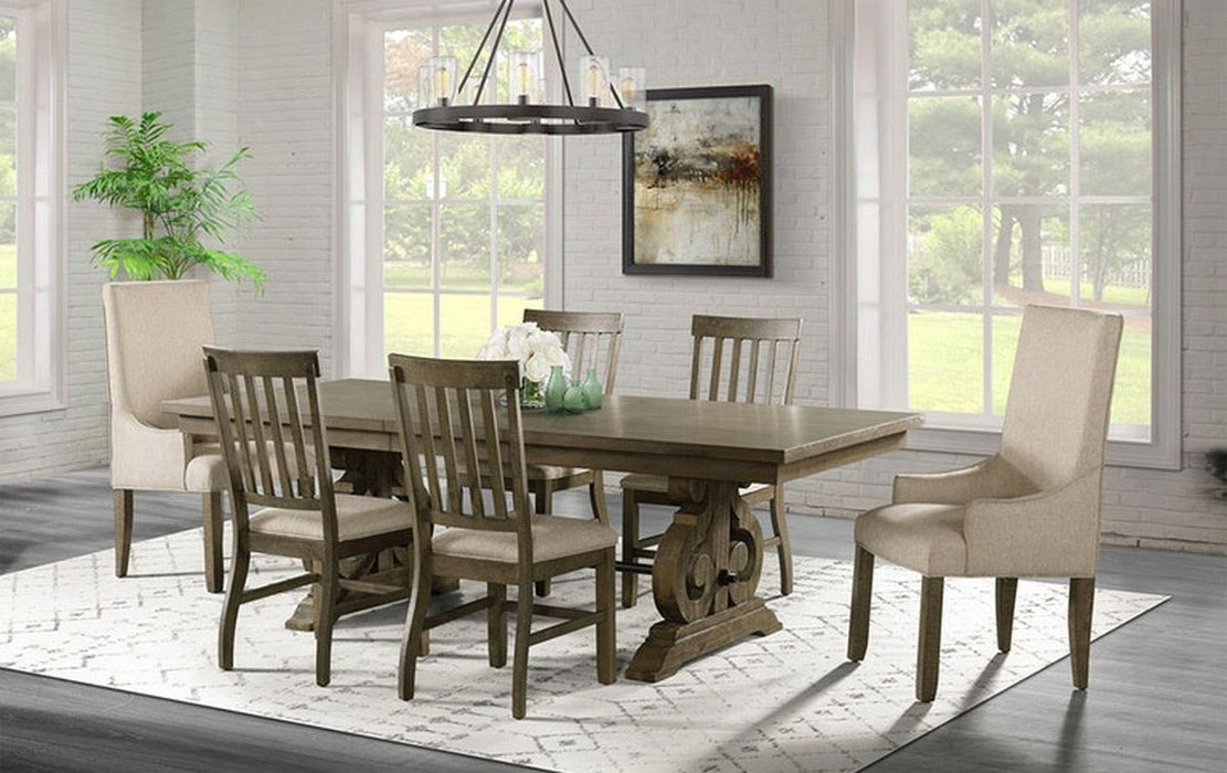 Elements International Stone Dining Table in Grey - Faith Furniture (Manhattan, KS)