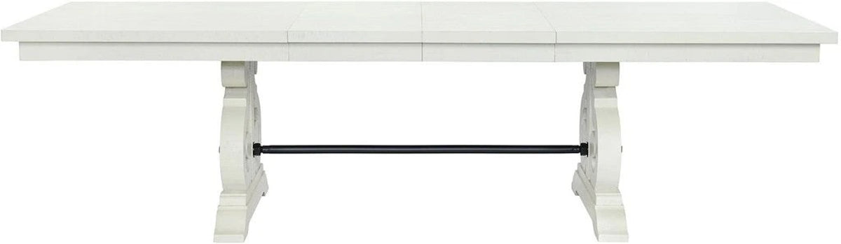 Elements International Stone Dining Table in White DST700DTC - Faith Furniture (Manhattan, KS)
