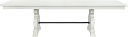 Elements International Stone Dining Table in White DST700DTC - Faith Furniture (Manhattan, KS)