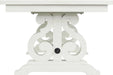 Elements International Stone Dining Table in White DST700DTC - Faith Furniture (Manhattan, KS)